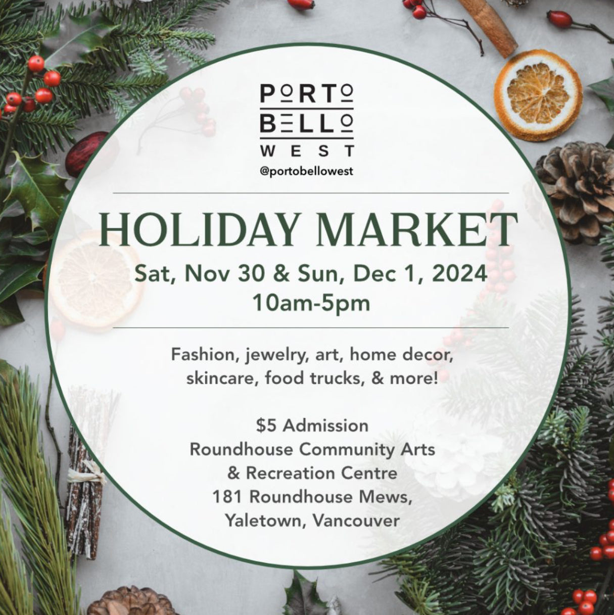 Visit us at Portobello West Holiday Market!