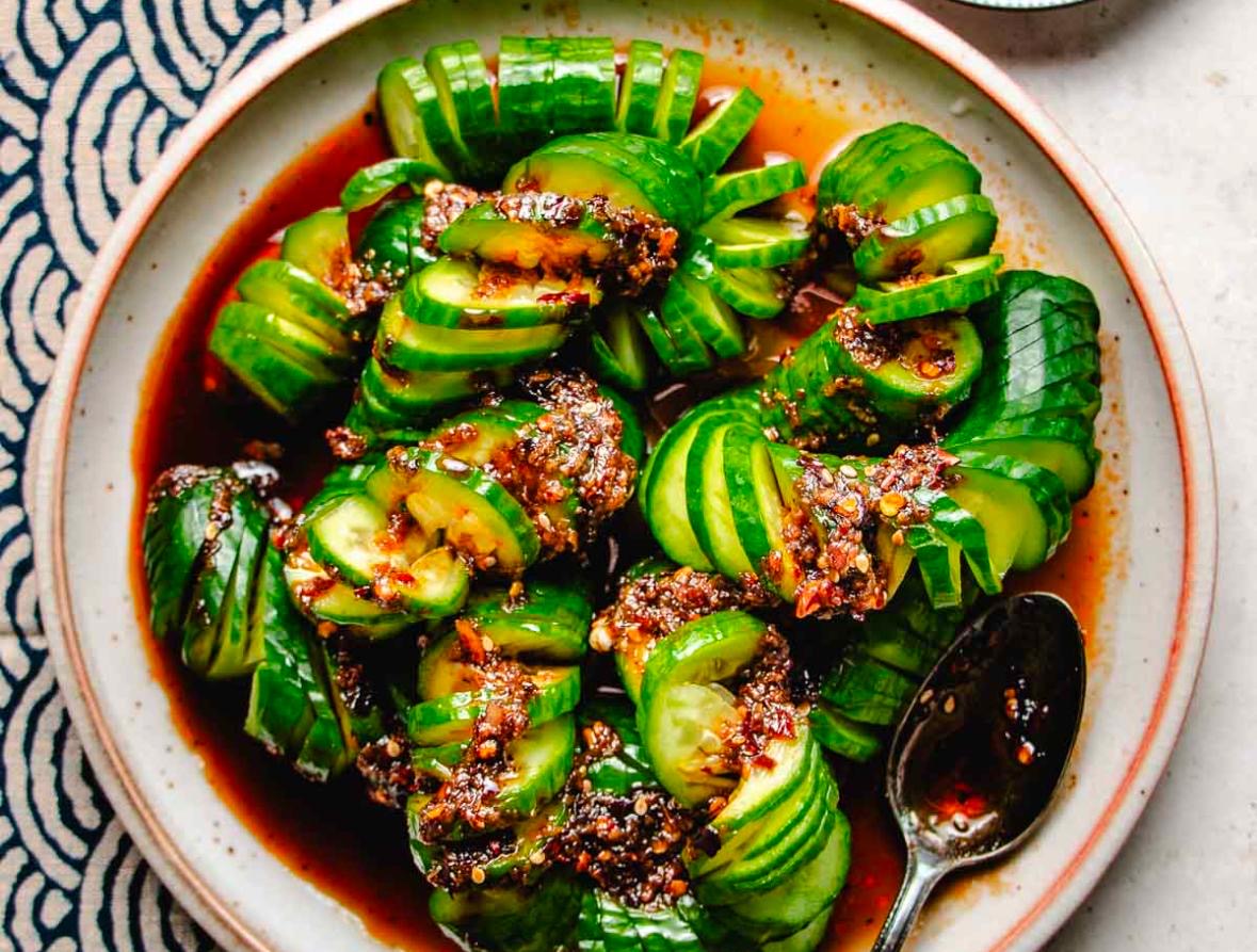 Make Healthy Mapo Tofu with Pork with Spicy Asian Cucumber Salad! (GF)