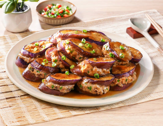 Dim Sum Saturdays - Shrimp Paste Stuffed Eggplant! (GF)