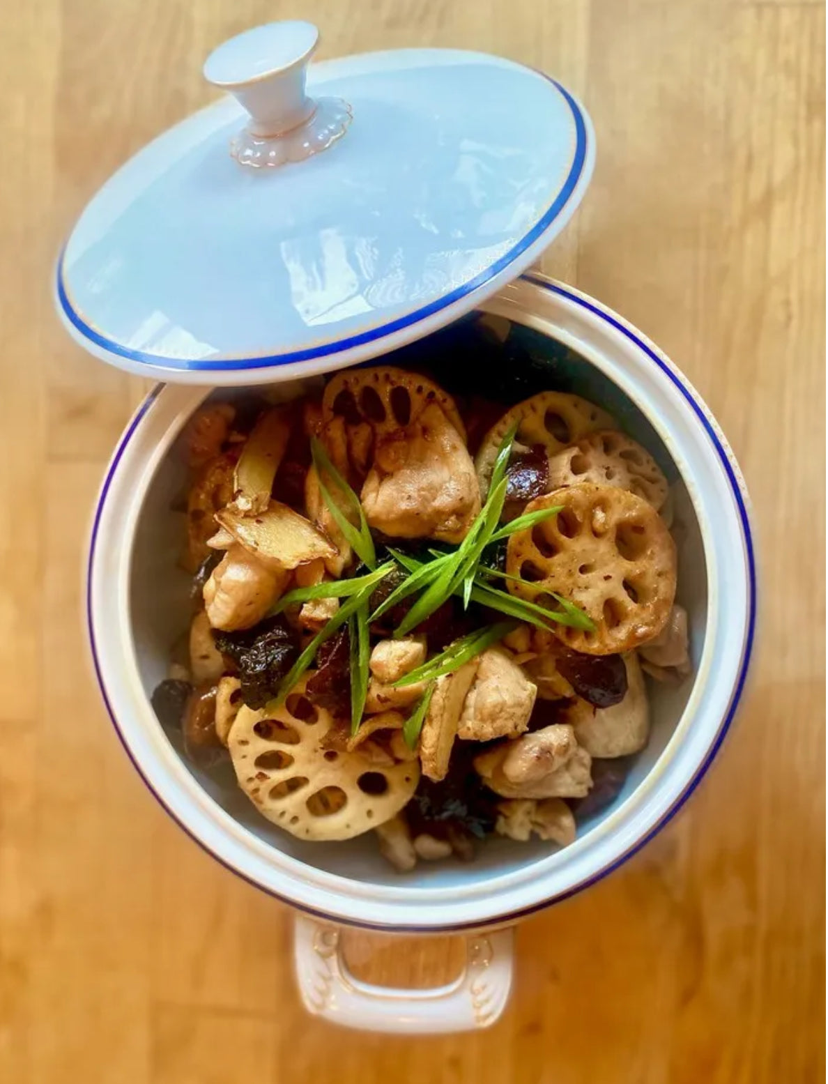Healthy Oyster Sauce (Plant Based) and Braised Chicken with Chestnuts and Lotus Root (GF)