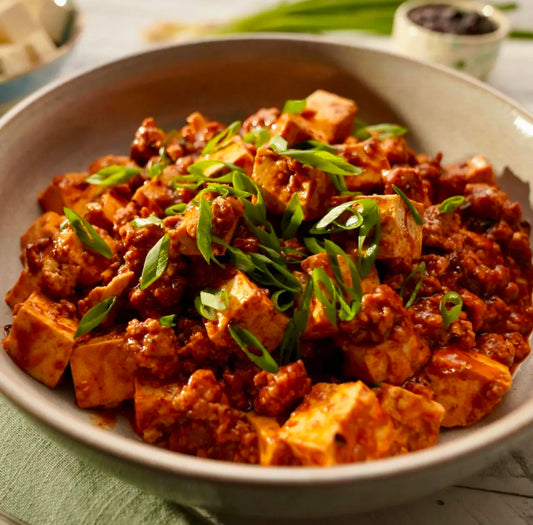 Make Healthy Mapo Tofu with Pork with Spicy Asian Cucumber Salad! (GF)